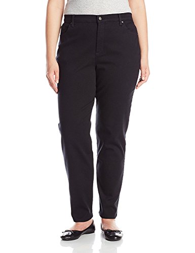 Gloria Vanderbilt Women's Plus Amanda Classic Fit Jean, Black, 18 W Short