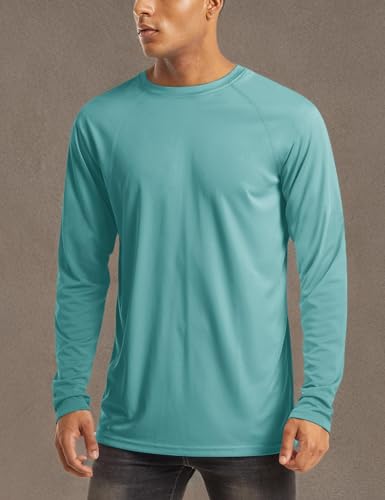 Image of MAGCOMSEN Men's Long Sleeve Shirts UPF 50+ UV Sun Protection Athletic Shirts for Hiking Running Workout Rash Guard