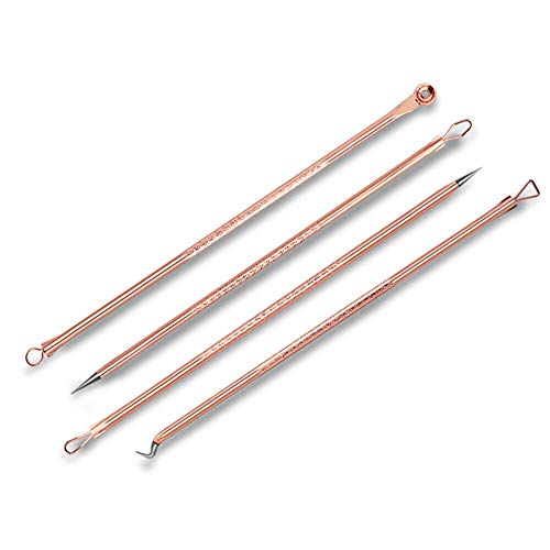 Andoer 4 unidades/conjunto Kit de ferramentas de agulhas para remoção de cravos pretos Clipe de acne