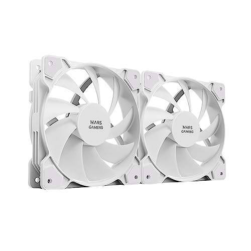 Mars Gaming MF-PROX2, Kit 2x Ventiladores 120mm, Sistema Anti-vibraciones, Ultra-silenciosos, Doble Conexión 3PIN + 4PIN, Blanco Mars Gaming MF-PROX2, Kit 2x Ventiladores 120mm, Sistema Anti-vibraciones, Ultra-silenciosos, Doble Conexión 3PIN + 4PIN, Blanco