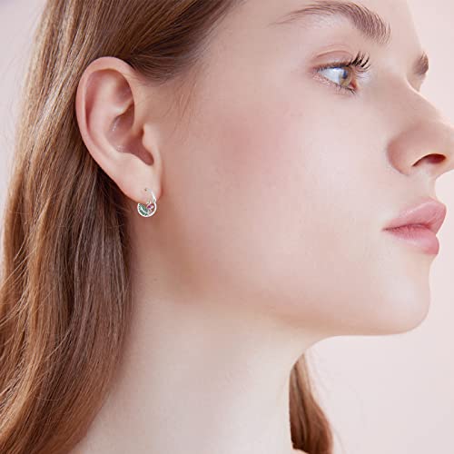 Pendientes de flamenco pulidos en plata de ley 925 con pavé de circones 7