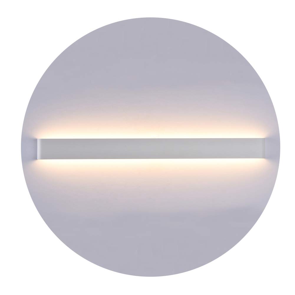 K-Bright 30W Aplique Pared Interior LED, IP 44, 83CM Lámpara de pared para Salon Dormitorio Sala Pasillo Escalera Baño,Blanco Cálido 3000K, Blanco