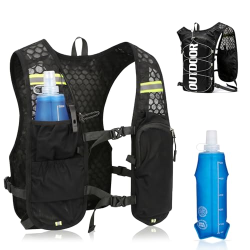 Sac hydratation running mixte avec gourde souple 500ml pour marathon et trail