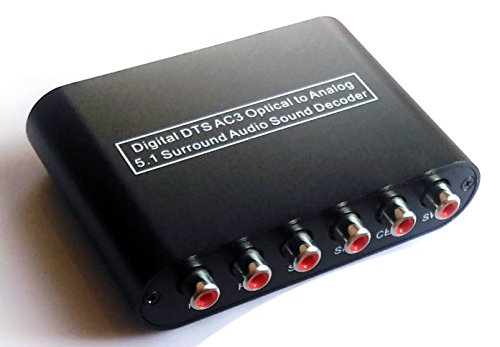 Easyday High Ouality Digital Ac3 Dts Optical Spdif/Coaxial Audio To Analog 5.1 Channel Surround Audio Sound Decoder #TOP2