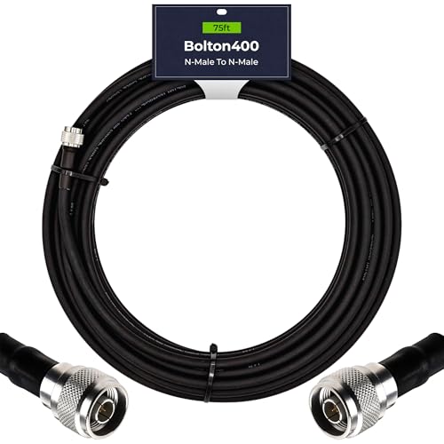 Bolton400 Coaxial Cable 75ft Black, N Male to N Male - LMR®400 Equivalent