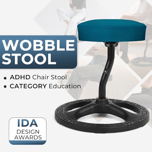 Image of ADHD Chair for Kids, Yoga Chairs for Adults, Wobble Stool Active Flexible Seating Desk Chair with Non-Slip Base and Washable Seat Cover for Stability, Balance, Yoga, Office, School, Classroom