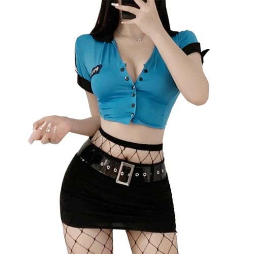 Lingerie sexy policière pour pimenter vos soirées en amoureux et jeux de rôle de nuit