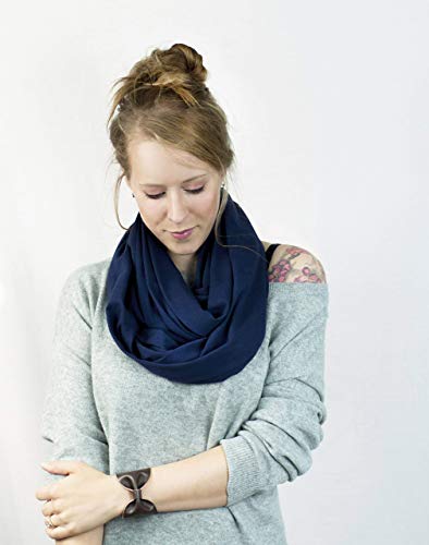 Jersey Infinity Scarf (Navy Blue)3
