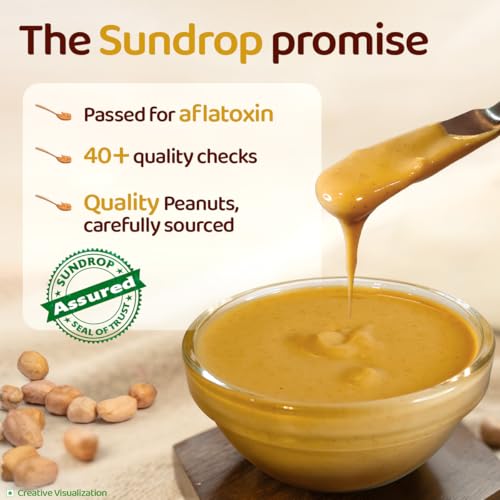 Image of Sundrop Peanut Butter High Protein I with Honey | Creamy | 500 grams | With 31% Protein | Added Whey Protein | No Preservatives | Great Value Per Gram of Protein I 40% less Sugar