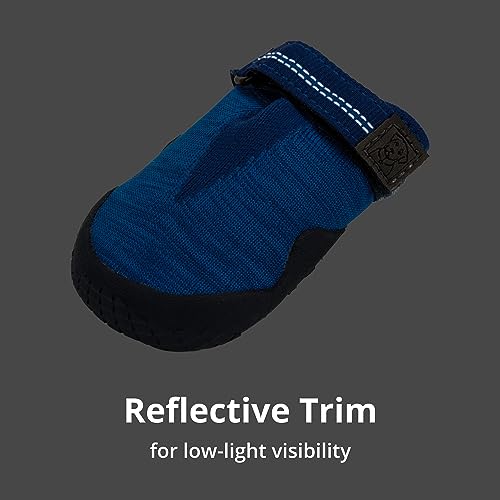 RUFFWEAR Hi & Light Dog Shoes, Pair, Premium Dog Boots, Breathable Trail Shoes with Grip, Dog Running Shoes & Climbing Shoes or for Injured Paws, Protection for Hot or Cold Weather, 7cm, Blue Pool