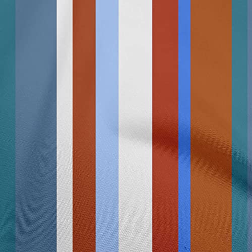 oneOone Cotton Poplin Brown Fabric Stripes Craft Projects Decor Fabric Printed By The Yard 42 Inch Wide-6309