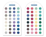Tarjetas de plantilla de análisis de color para 12 estaciones (juego de 2), guía portátil de combinación de colores para trajes y maquillaje, paleta de doble cara a prueba de arañazos con más de 60