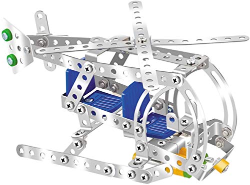 OMGOD 3D Puzzle, Metal Model Building Sets, Plane Model 3D Construction Set Brick DIY Creative Fun Kit Educational Engineering Blocks Set for 5 6 7 8 9 Years Boys Girls Birthday (175pcs)