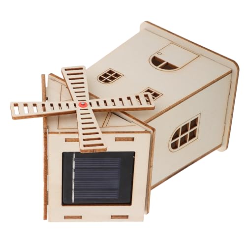 HOMOBABE Solarbetriebene Holz Windmühle Modell