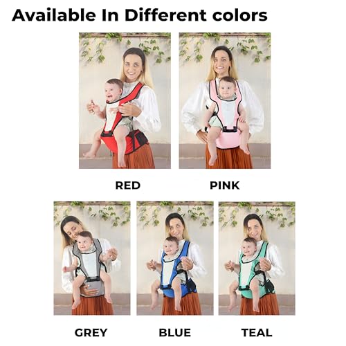 Image of Bembika Baby Carrier with Hip Seat - Soft Kangaroo Bag & Sling Carrier, Multiple Carry Positions, Adjustable Infant Carrier for Hands Free Parenting -(3-24 Months | 3-15 Kg | Grey)