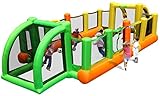 JWCN Aufblasbare Schlösser Kinderrutschen Kleine Fußballfelder im Freien Kindertrampoline Platz Spielplätze Kinderspielplätze Farben 800 * 335 * 180cm-800 * 335 * 180 cm_Farben Uptodate
