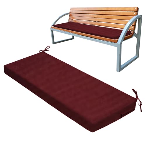 GjnjfdF Cojín de banco de porche, cojín de banco impermeable - Cojín de asiento Swing de patio impermeable - Reemplazo de la piel de gallina, cojín de columpio no resbaladizo resistente al derretido