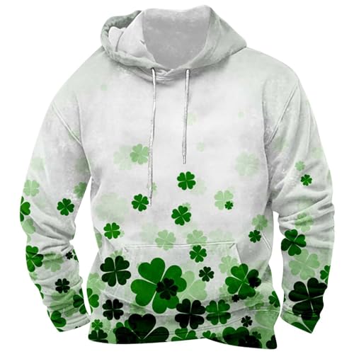 Mens St Patricks Day Sweatshrits Hooded Shamrock Funny Printed Long Sleeve Spring Thermal Lucky Irish Sport Hoodies3