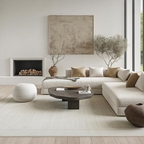 Tapete decorativo Nordic color marfil 9'x12'