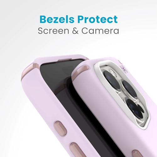 Speck iPhone 15 Pro Case - ClickLock No-Slip Interlock, Built for MagSafe, Drop Protection - Scratch Resistant, Soft Touch, 6.1 Inch Phone Case - Presidio2 Pro Soft Lilac/Carnation Petal/Rouge Pink by Speck - Image 6