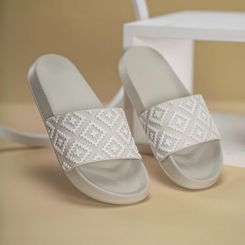 Image of Red Tape Womens Sliders in Slate Blue | Casual Pool Sliders | SLATE BLUE | 3 UK