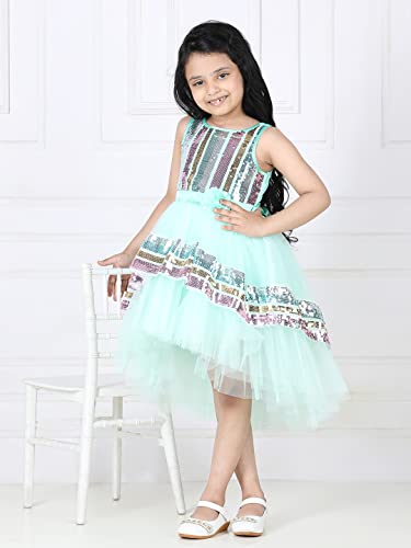 Image of Toy Balloon Kids Sea Green High-Low Girls Dress