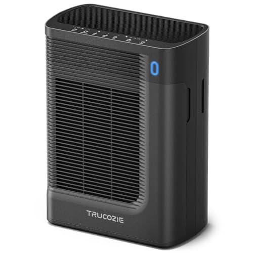 T356 New Black Air Purifier for Home Large Room Bedroom Up to 1937 Ft² in 1 Hr With Double-sided Air Inlet, Air Quality and Light Sensors, HEPA Sleep