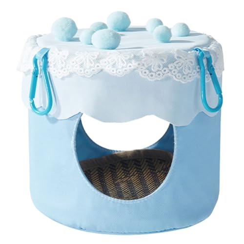 鳥のスイングベッドの隠れ家ケージ用の簡単な吊り小hrot巣ホーム通気性巣の家ケーキ形状のハンモックハウスケージ