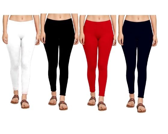 Women's Premium Cotton Stretch Leggings Combo Pack | Ankle Length Churidar Pants for Ethnic Wear, Casual & Everyday Use-image-38
