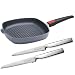 Produktbild Woll Diamond Lite Induction Grillpfanne eckig 28 x 28 cm 5 cm hoch inkl. 2 Edge Steakmesser