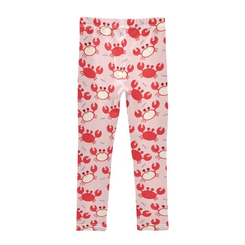 Girls Basic Leggings Baby Girls Pants Cute Crab Soft Footless Stretchy Tights Pants 4-10Y2