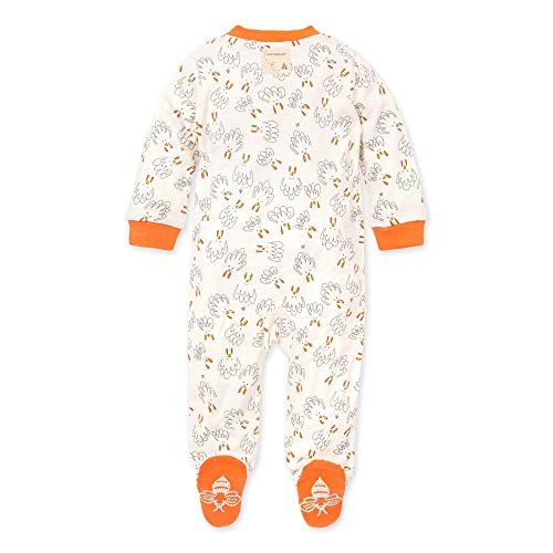 Image of Burt's Bees Baby unisex-baby Sleep & Play, Organic One-piece Romper-jumpsuit Pj, Zip Front Footed Pajama