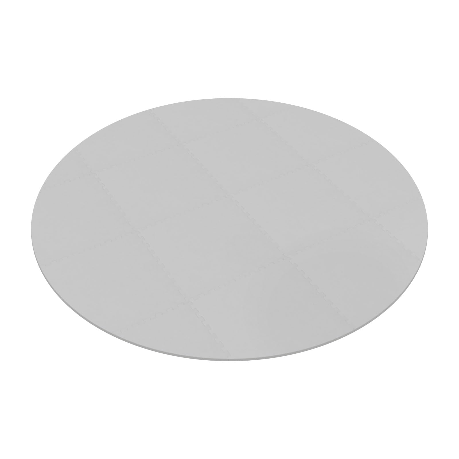 Round Hot Tub Pad 77.17in Outdoor Floor Protection Mat with Interlocking Design, EVA Pool Underlay Padding for Hot Tubs Pools, Splicing Flexibility (Grey)