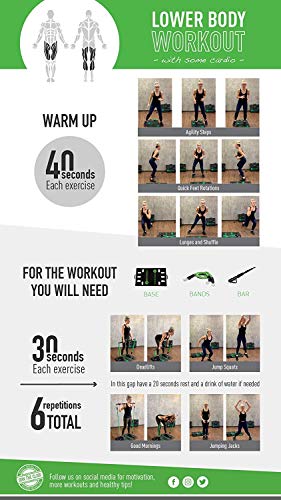 BodyBoss Home Gym 2.0 - Full Portable Gym Home Workout Package + 1 Set of Resistance Bands - Collapsible Resistance Bar, Handles - Full Body Workouts for Home, Travel or Outside - Black - Thumbnail 4