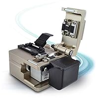 SUWOLF FTTH High Precision Optical Fiber Cleaver 16 Surface Blade Fiber Cutter Tool for 250μm 900μm 3.0mm Indoor Fiber Splicing with 4in1 Holder & Scrap Collector(OFC-21NA)