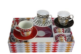 RB Juego 6 Tazas Caffe 'C/P.