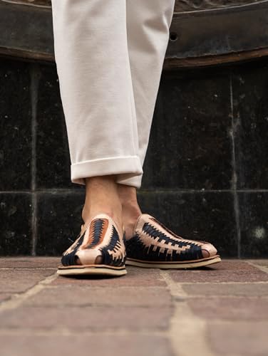 Mexico en la Piel Handmade Leather Huaraches Loafer Shoes for Mens3