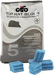 CIFO Veleno per Topi e Ratti, Esca Ratticida e Topicida in Blocchi Potente e Appetibile, Aroma Zuccherina per Interno, Esterno e Casa, con Amaricante per Bambini e Animali Domestici.
