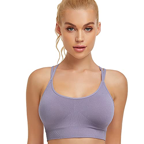 Image of GXXGE Padded Racerback Sports Bras for Women High Impact Workout Yoga Gym Activewear Fitness Bra