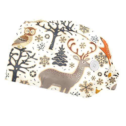 Chapeaux bouffants forêt pour rester au frais en cuisine ou laboratoire - Lot de 2
