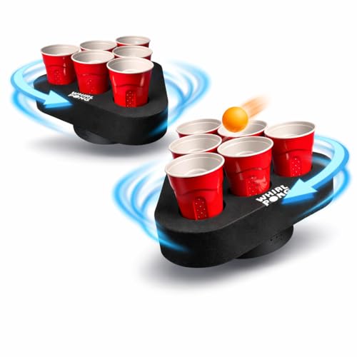 Whirl Pong â€“ The Spinning Cup Pong Game | Rechargeable Rotating Party Game Set | Ultimate College Party, Tailgate & Family Game | Cup Pong Reinvented
