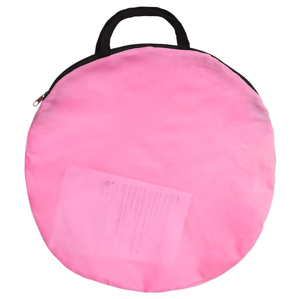 Kinder-Spielzelt mit 250 Bällen, Rosa, 70 x 112 x 70 cm, 170T Polyester, Stahl, PE, Spielzelt für Indoor, Garten, Camping und Strand, mit Tragetasche