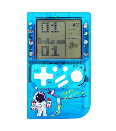 LZYCH Console de Jeu en Briques pour Enfants Petite Console Portable Boîtier Transparent 23 Jeux...