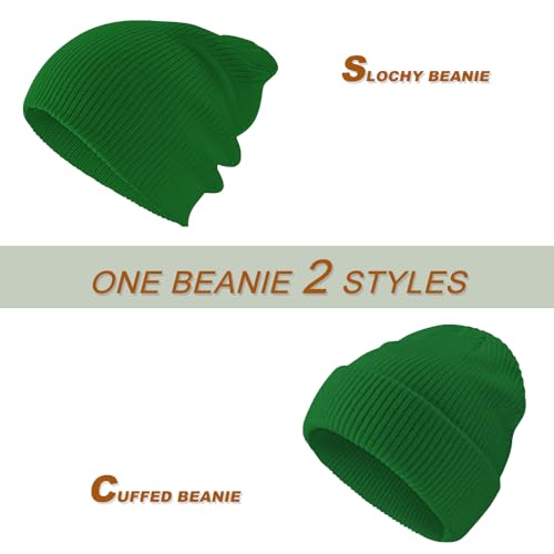 Image of Rosoz Unisex Beanie Winter Knitted Skull Cuffed Soft Warm Hat for Men /Women Slouchy Ski Watch Cap