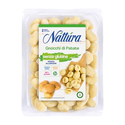 NATTURA Gnocchi di Patate Bio, Senza Latte e Uova, Pronti in 2 Minuti, Senza Allergeni, Prodotto Vegano Gluten Free, 400 g
