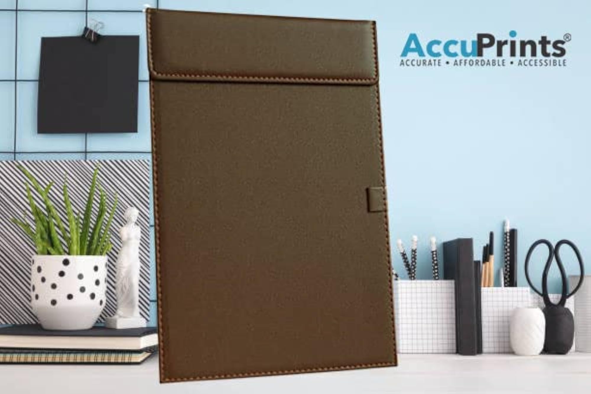 Soft Leather Clipboard Document Holder with Magnetic Pad