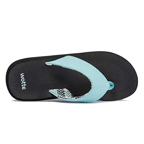 Ranberone Women's Yoga Mat Flip Flops Size 8 Blue #TOP4