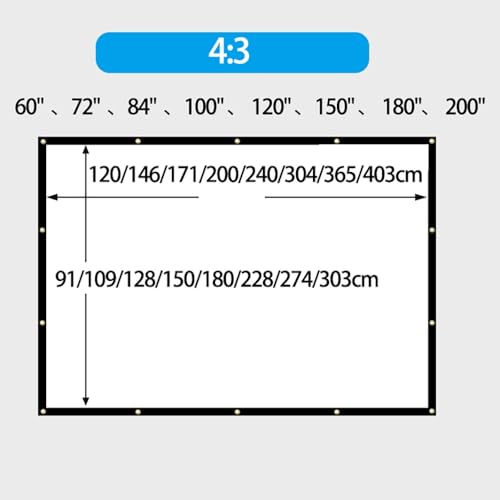 Pantalla manual plegable 200in 4:3 para proyector miniatura 2