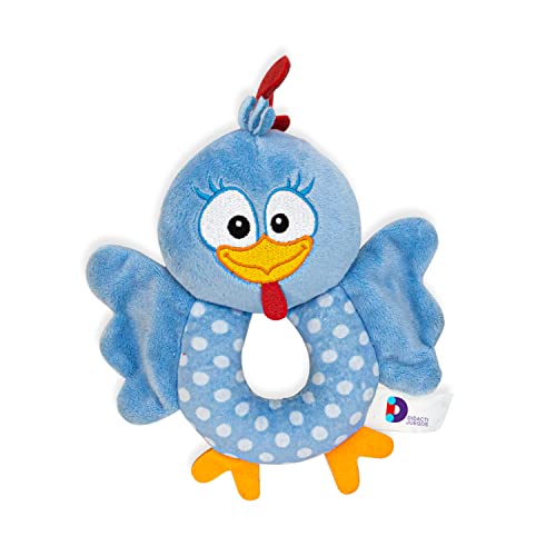 DIDACTI JUEGOS | La Gallina Pintadita, mi primer sonaja con sonido | Sonaja Azul Palito de La Gallina Pintadita (se venden por separado), Juguete de Peluche...