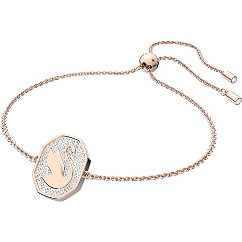 Swarovski Signum Armband, Weißes und Rosé Vergoldetes Damenarmband mit Strahlenden Swarovski Kristallen – Ansicht 1